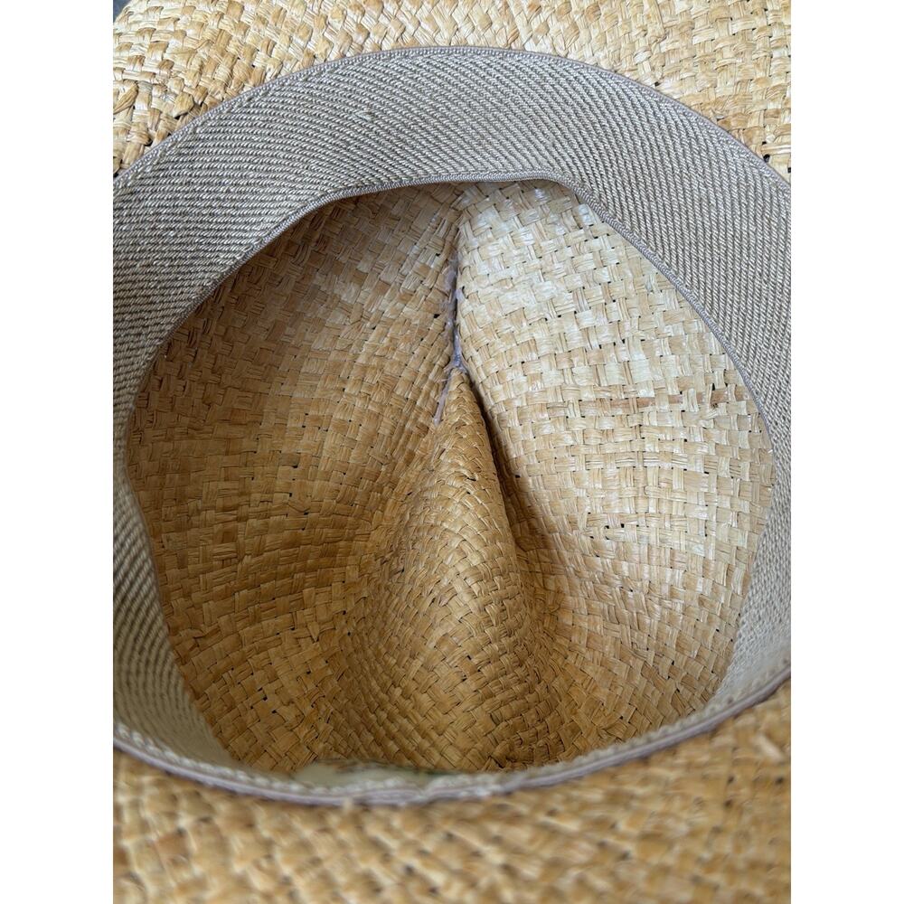 Dorfman Pacific Raffia Cowboy Hat Natural Straw Western Wide Brim L XL - Picture 14 of 16